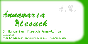 annamaria mlesuch business card